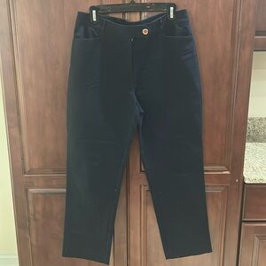 Navy High-Waisted Pants